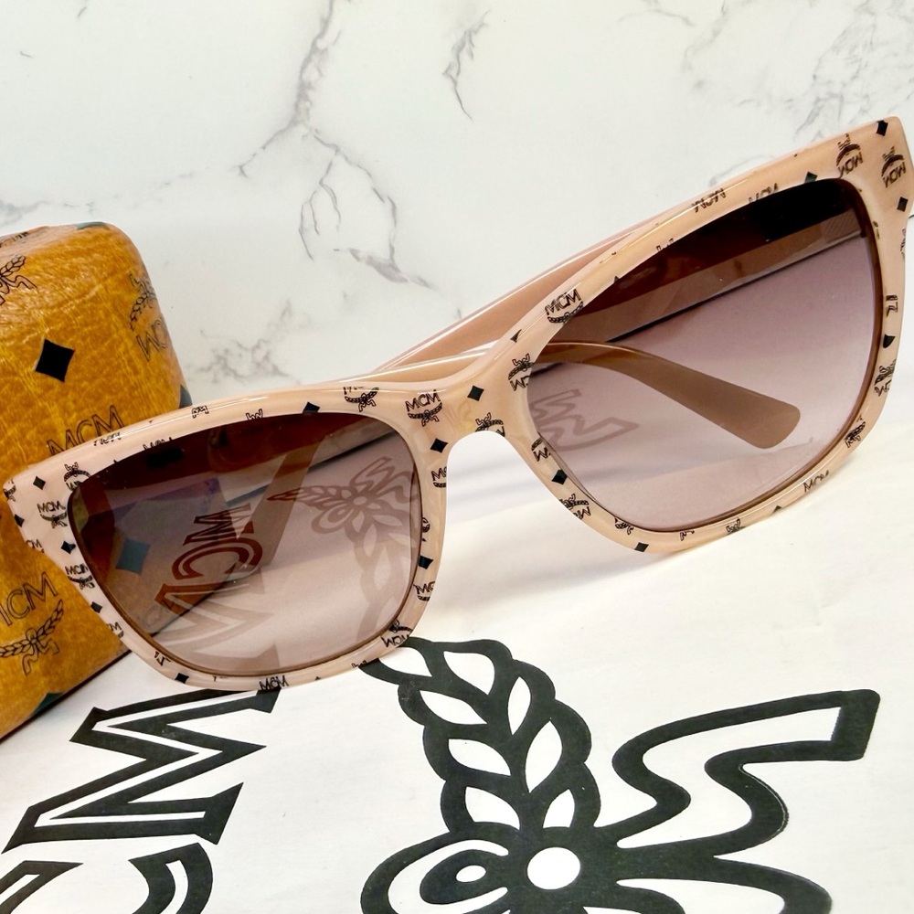 MCM Nude Logo Square Sunglasses